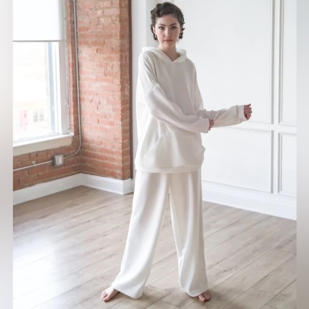Rib-Knit Hoodie and Sweatpants Set - Picture 2 of 3